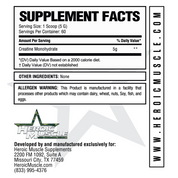 Forge Creatine label with serving size and supplement facts 