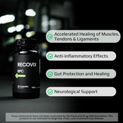 accelerated healing of muscles, tendons, and ligaments; anti-inflammatory; gut protection and healing; neurological support